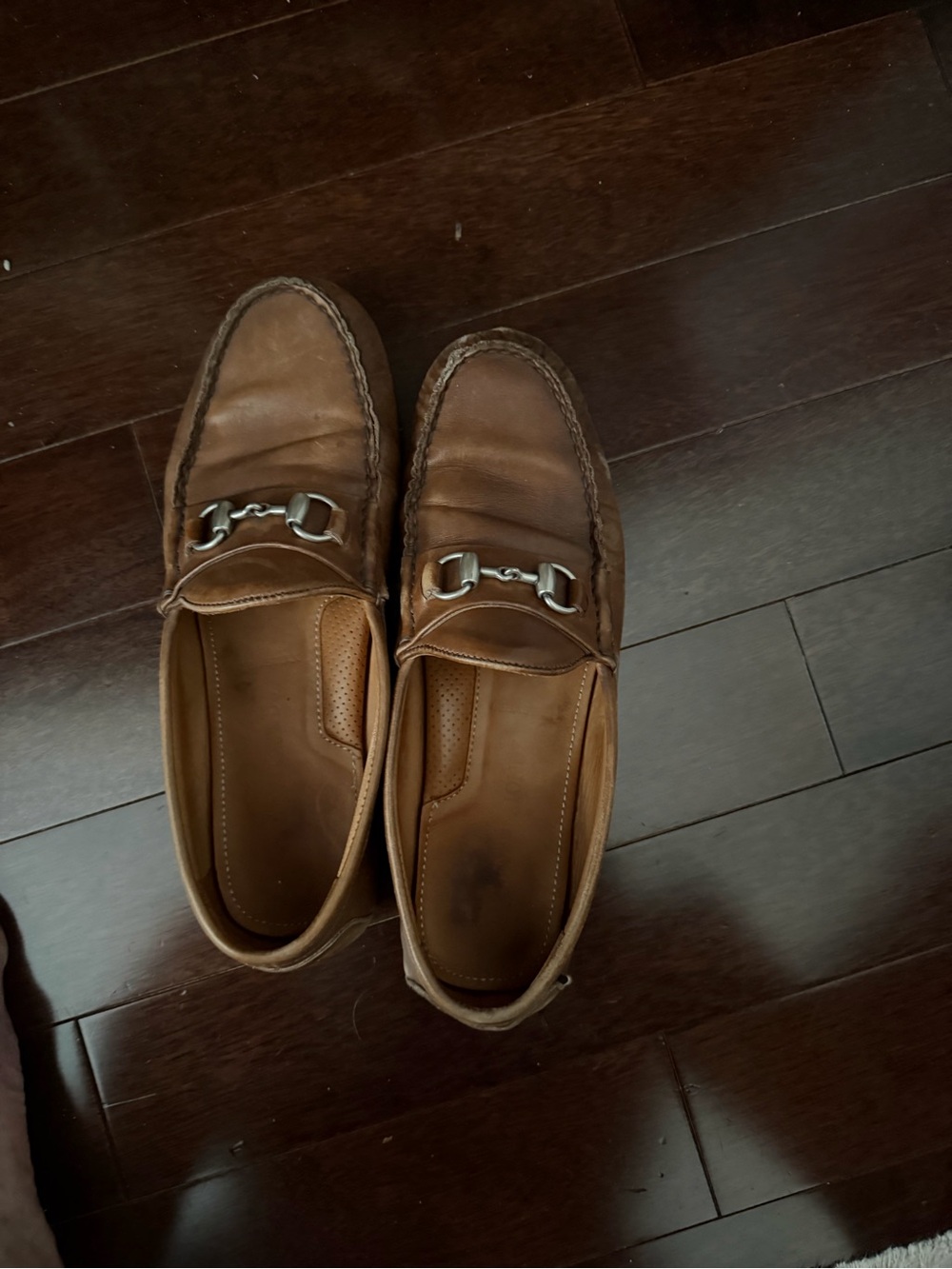 Allen Edmonds Cognac Brown Leather Bit Loafers